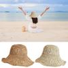 Cute Panama Hat Breathable Bucket Hat Summer Floppy Fisherman Hat Photo Props Vacation Hat Handmade Straw Hat