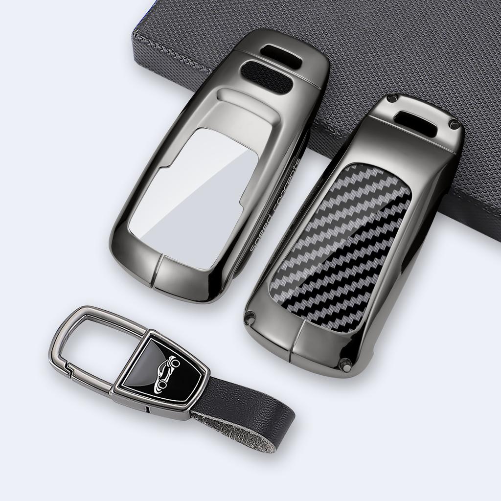 Zinc alloy Car Key Case Cover For A4 B9 A5 A6 8S 8W Q5 Q7 4M S4 S5 S7 TT TTS TFSI RS Protector Shell Fob Accessories