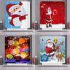Vibrant Christmas Shower Curtain With Hooks Santa Claus Waterproof Fabric