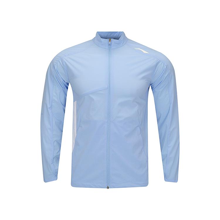 

Li Ning Tennis Series Solid Color Zip-Up Stand Collar Comfortable Breathable Versatile Casual Sports Jacket Unisex Jacket Snow-Blue AFDUD49-3 L