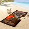 Name Custom Cleveland Browns Print Beach Towel, Large Soft Quick Dry Towel for Beach Camping Swimming