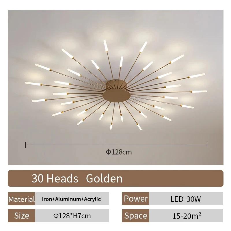 Oturma Odası Lambası LED Tavan Lambası Modern İç Mekan Aydınlatması Akrilik Nordic Yaratıcı Yelpaze Şekilli Yatak Odası Armatürü Ev Dekorasyonu Çocuk Odası