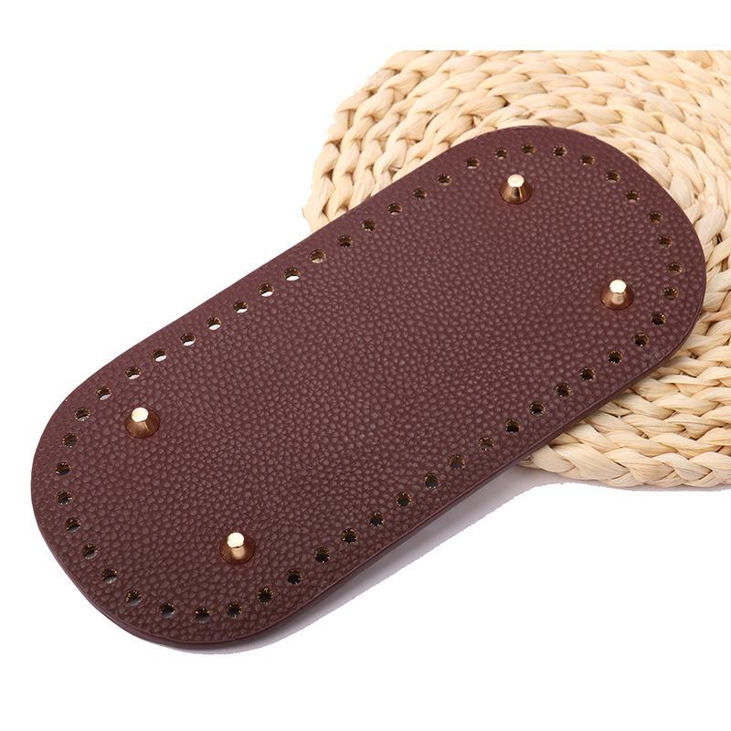 Oval Leather Crochet Bag Base - Hardened Handmade DIY Woven Bag Bottom Plate