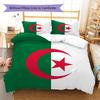 Algeria National Football Pattern Bedding,Quilt Set Quilt Cover Pillowcase Home Birthday Gift(1 * duvet cover + 2 * pillowcase, without core)