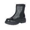 2025 short boots mesh hollow breathable boots versatile women's shoes small looking thin spring and autumn thick-soled cool boots Martin boots women