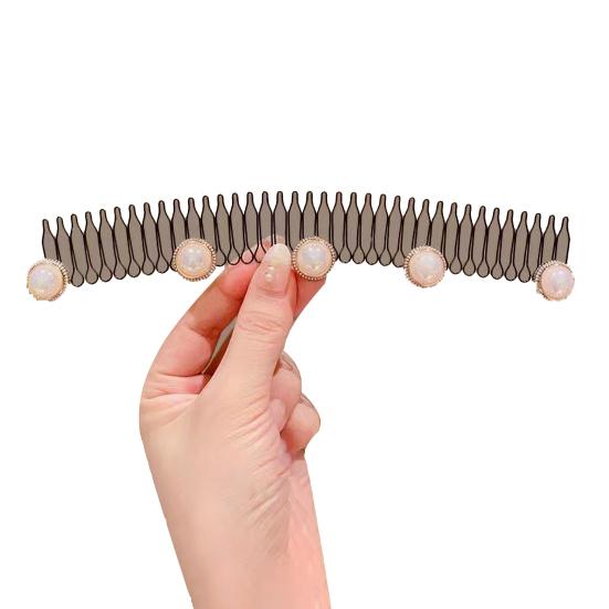 

Женская повязка на голову с цветком, искусственным жемчугом, пуговицами, бабочками, украшением, обруч для волос, видимая металлическая сетка, эластичный аксессуар для волос A