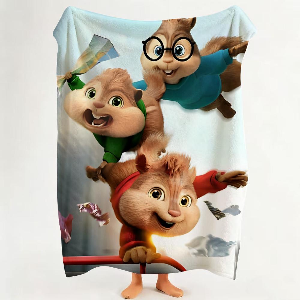 Movie A Alvin A And T The C Chipmunks Throw Flannel Throw Blanket Suitable for Sofa,Living Room,Bedroom