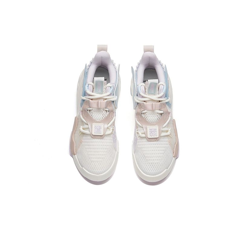 Anta Badass Fabric Synthetic Leather Shock Absorbing Non-Slip Wear-Resistant Breathable Low-Top Sports Casual Shoes Women sneakers 122128084S-1