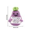 Handmade  Doll with Card - Positive Energy Funny Ornament, Christmas Birthday Gift for Home Room Decoration