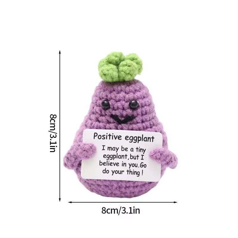 Handmade Doll with Card - Positive Energy Funny Ornament, Christmas Birthday Gift for Home Room Decoration