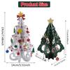 Christmas Tree Children's Handmade DIY Stereo Wooden Christmas Tree Scene Layout Christmas Decorations Ornaments 17 19cm Height