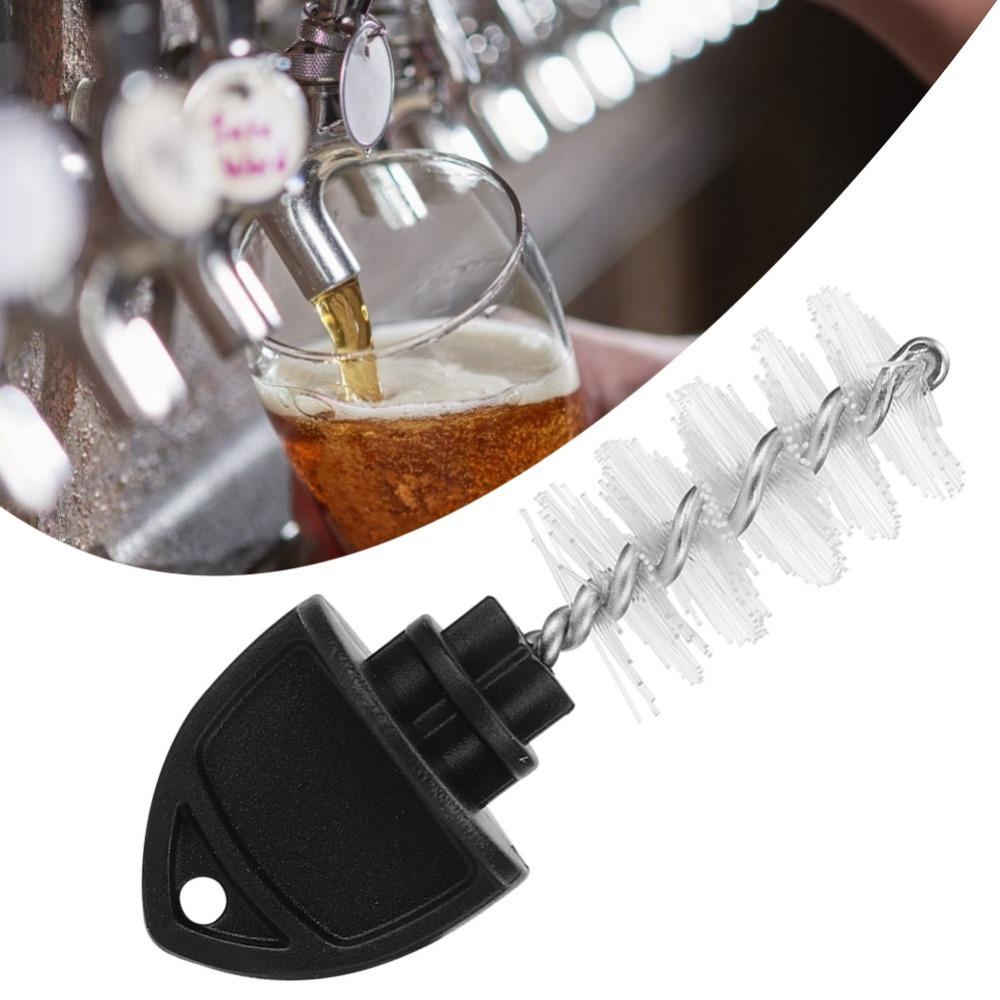 15pcs Black Beer Tap Plug Brush Nylon Faucet Plug Brush Cleaning Brush Draft Beer System