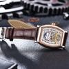Orologio Automatico Tourbillon da Uomo Durenwei - Forma a Barile, Design Cielo Stellato Giorno/Notte
