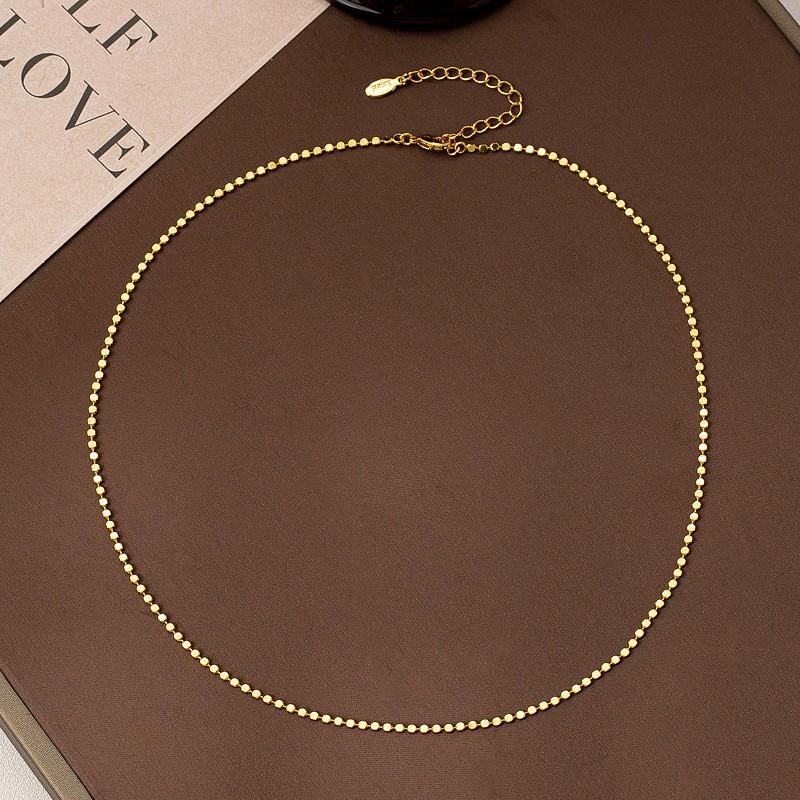 Minimalist Gold Plated Copper Coin Pendant Necklace Women Men Geometric Round Charm Chain Statement Jewelry Gold