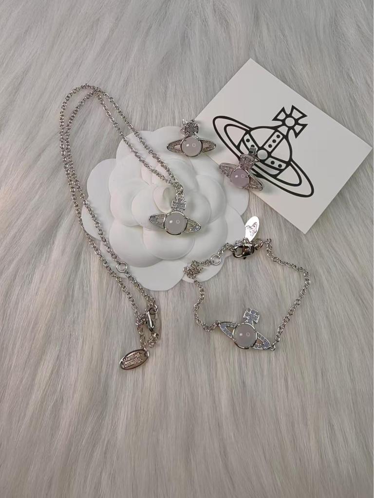 Rotatable Bead Necklace & 925 Silver Stud Earrings Inspired by Empress Dowager Cixi