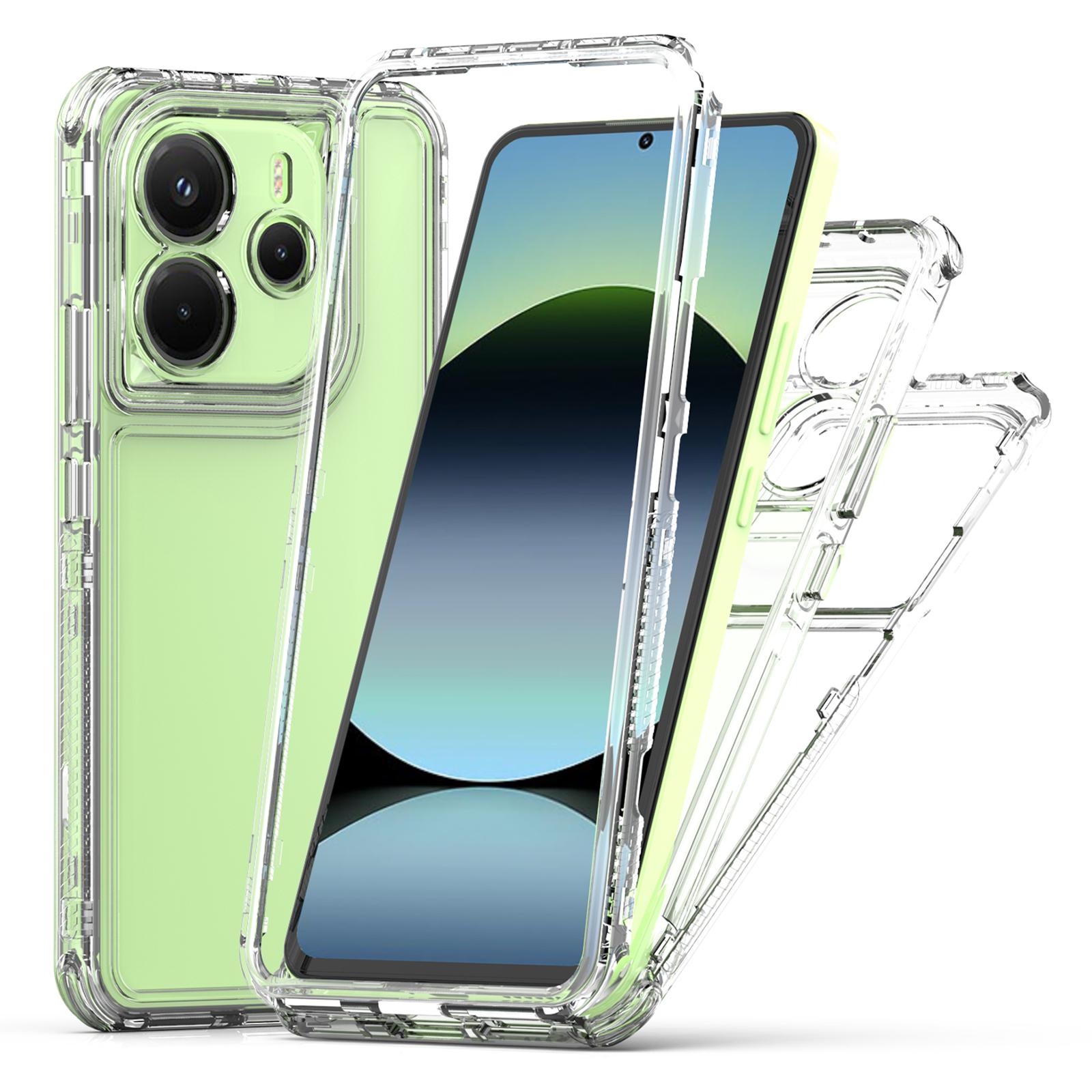 

Для Xiaomi Redmi Note 14 4G (163,25 мм) Чохол 3 в 1 Знімний Протиударний Прозорий PC+TPU Задня Кришка для Телефону As Shown A