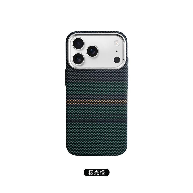 Kevlar Magnetic Phone Case IPhone 18 Pro Max 17 16 Hard PC Cover Shockproof Full Body Protection