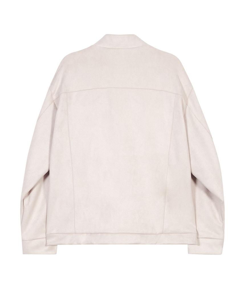 Ironyporno Whiteline Iro163 Mandarin Stitch Suede Jacket Ivory