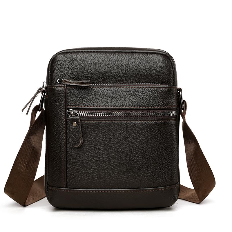 

Cow Leather Man Handbag Multilayer Bag Luxury Genuine Leather Shoulder Crossbody Bag Wallet Mobile Phone Bags 18cm 7cm 21cm