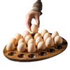 Wooden Egg Storage Box Eggs Tray Home  Rack Multi-Compartment  Holder Kitchen Cooking Refrigerator Keep Tools Fresh