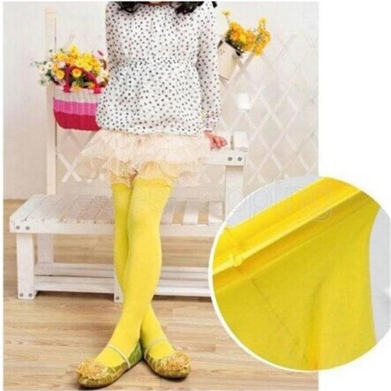 Fashion Cute Kids Candy Color Velvet Tights Baby Stretch Trouser Skinny Pants Dance Tights Pantyhose Stocking