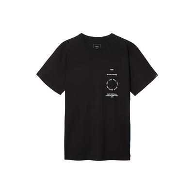 Vans Sportliches Kurzarm-T-Shirt mit Buchstabenprint für Herren Tops Schwarz VN0A49PVBLK