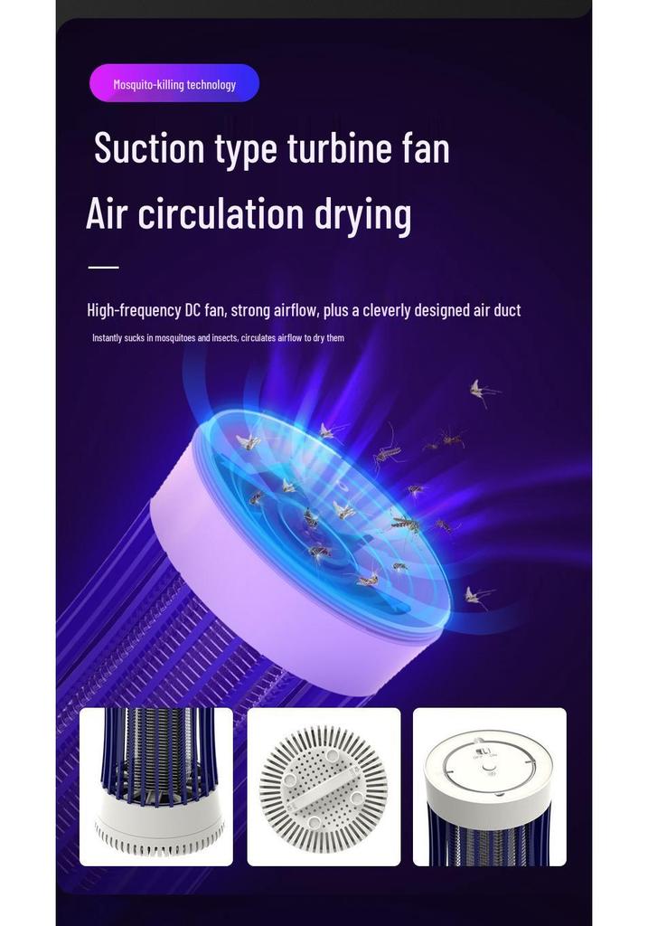 Innovative Lila Licht Mückenfalle: UL & EPA-zertifizierter elektrischer Stromschlag-Saug-Insektenvernichter