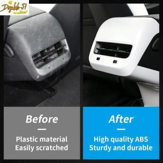 White Rear Air Vent Outlet Cover Trim Matte Fit For Tesla Model 3 Y 2017-