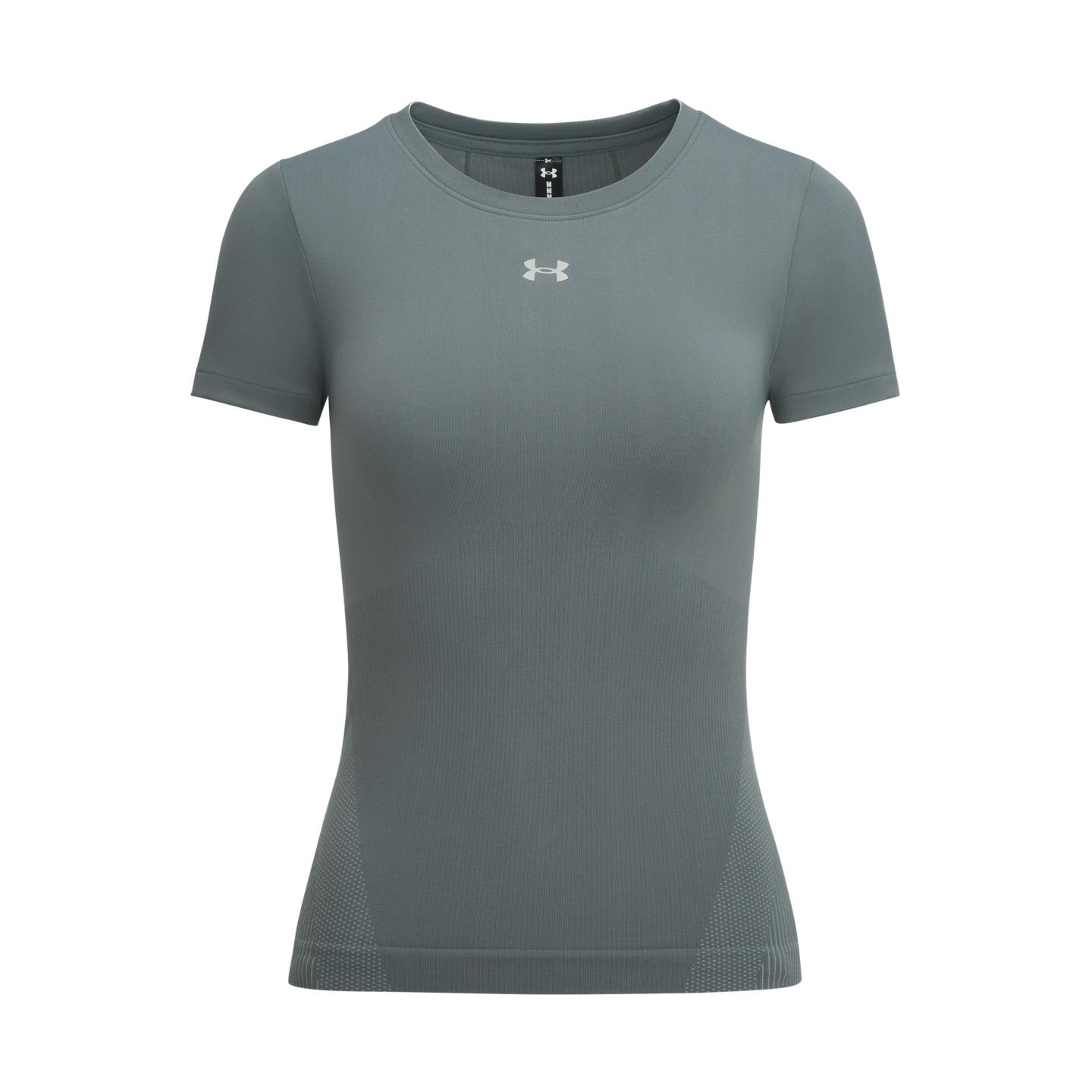 Under Armour Vanish Seamless Knitted Training Breathable Simple Short Sleeve T-Shirt Women tops 6000642-709 L