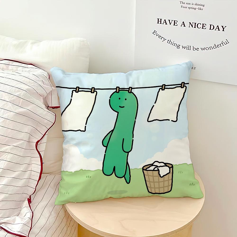 Cartoon Art Joguman Cute Pillow Case Sofa Living Room Bedroom Headboard Backrest Cushion Square Cushion Nap Time