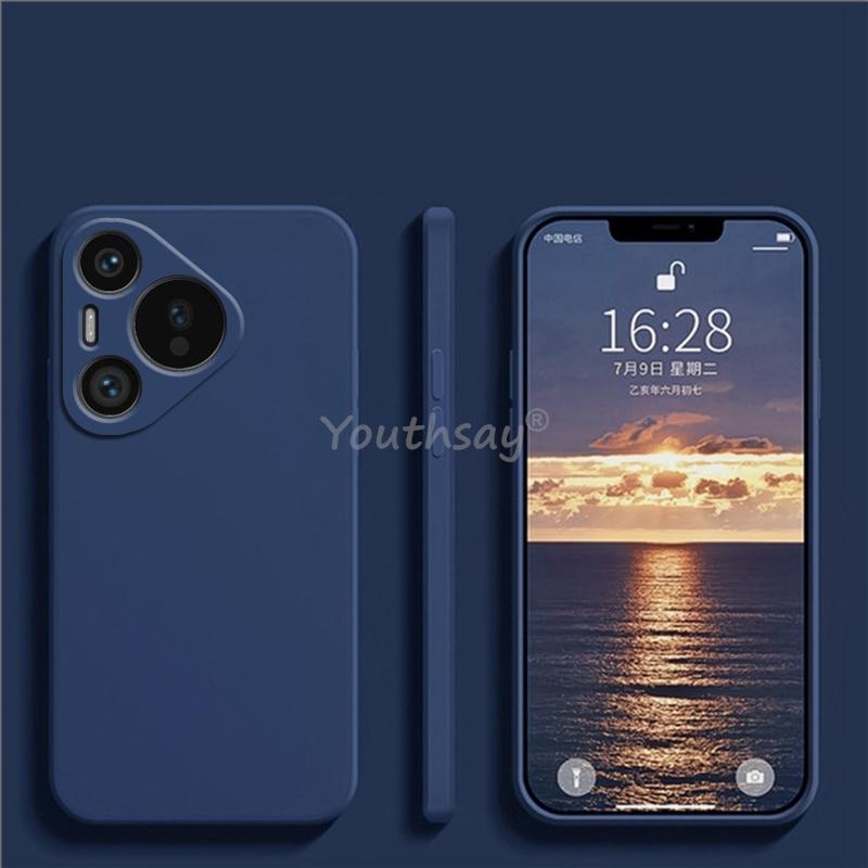 Etui na Huawei Pura 70 Pro Pura 70 Pro Pokrowiec Płynny Silikon Zwykły TPU Odporny na upadki Matowy Ochraniacz na Telefon Huawei Pura 70 Pro Etui
