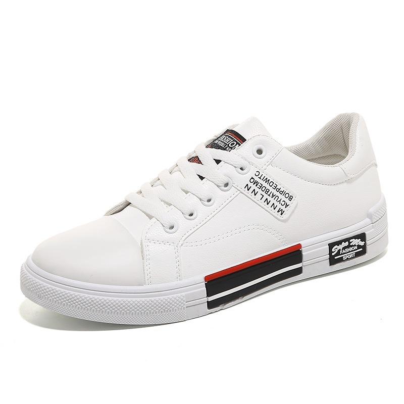 Men's Sneakers Fashion New Leather Canvas Shoes Autumn High-Top Casual Shoes for Men Non-Slip Breathable Flat Tenis Sports Shoes