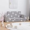 VidaXL Child 2-Seater Sofa Bed, Daybed with Backrest and Armrests, Guest Bed for Toddlers Room, Light Grey 357028