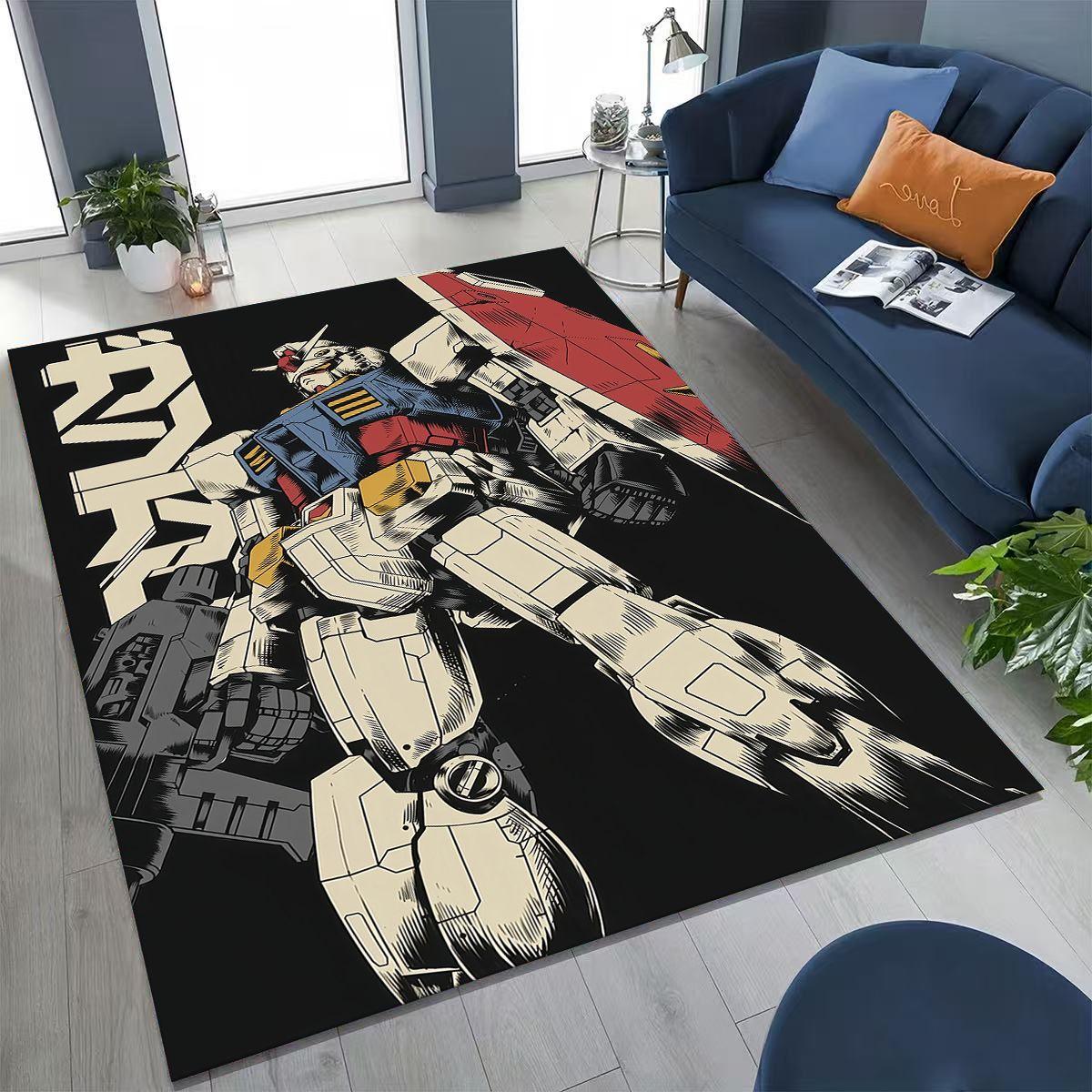 

Новый ретро ковер с мультяшным роботом Гундам для спальни, гостиной, дивана, домашний придверный коврик, декор, большой детский игровой нескользящий коврик для пола, подарок 40x60cm( 15x23in )