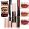 Double-ended Three-color Lipstick + Eyeliner, Multi-purpose, Waterproof, Quick-drying, Suitable for All Skin Types