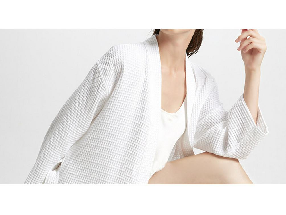 All-Season Waffle Cotton Bathrobe for Hotels, B&Bs, Hot Springs, and Spas