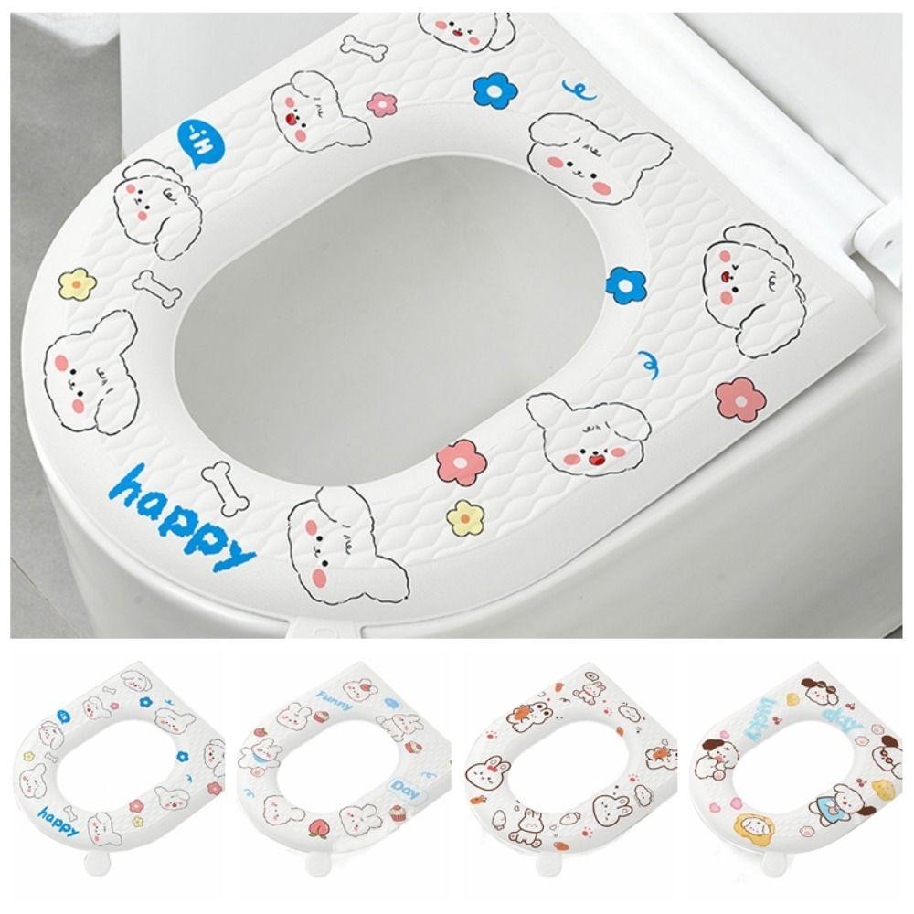 

Waterproof Cute Toilet Seat Cover Cartoon Toilet Pad Universal Toilet Seat Cushion Lavatory