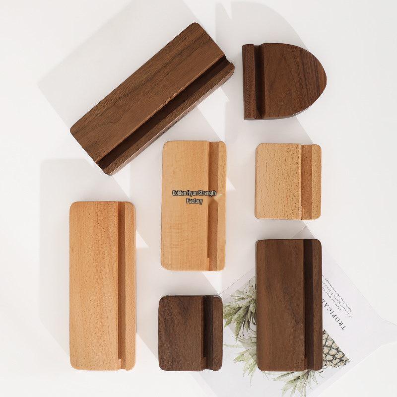 Universal Wooden Phone & Tablet Stand - Black Walnut & Beech Wood