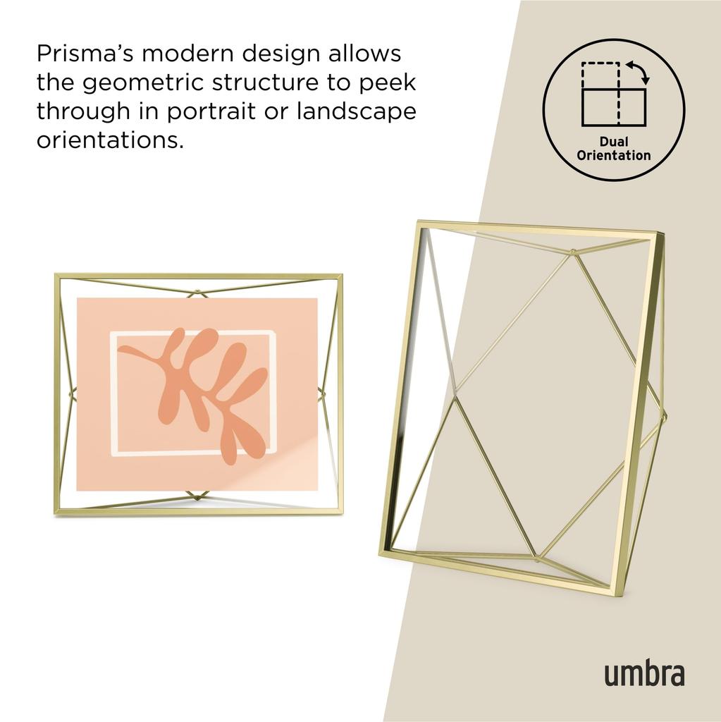 Umbra Prisma Photo Display Frame, 8x10cm Brass