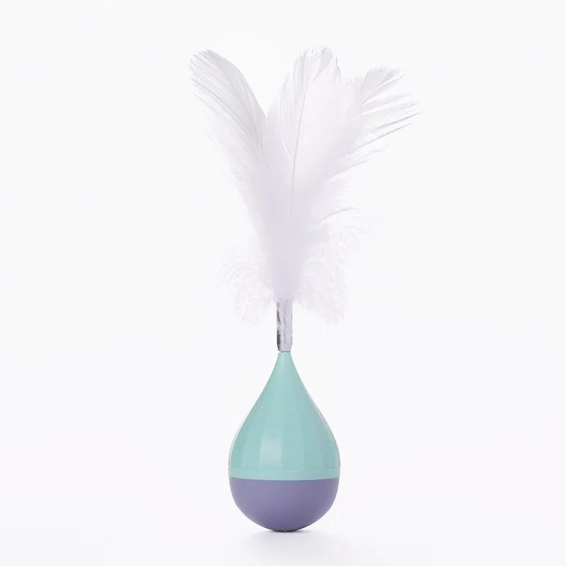 Feather Tumbler Interactive Cat Toy Pet Training Supplies Cat Dog Funny Cat Toys Pet Kitten Tumbler Fiddle with Toys