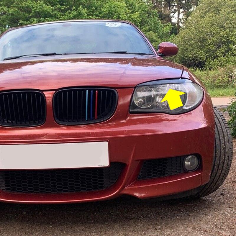 For BMW Accessories 1 Series E81 E82 E87 E88 2008-2013 Car Headlight Lamp Eyebrows Eyelids Cover Trim Parts