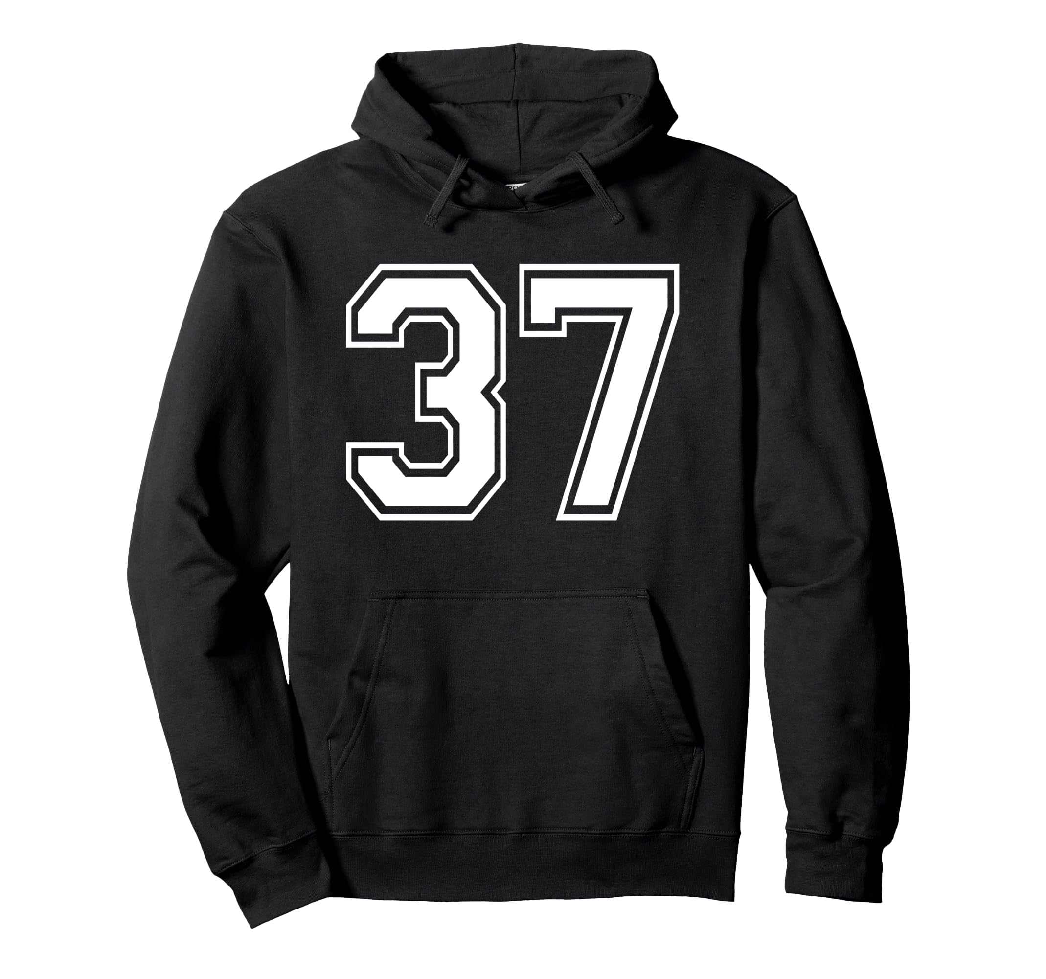 

Number Thirty Seven #37 Sports Team Uniform Hoodie