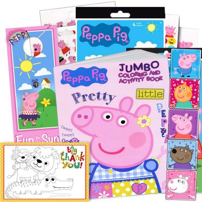 Coloring and Activity Set - This Set Includes Peppa Pig Coloring Pages, Peppa Pig Stickers, and a Double-sided Door Hanger (Peppa Coloring & Stickers)