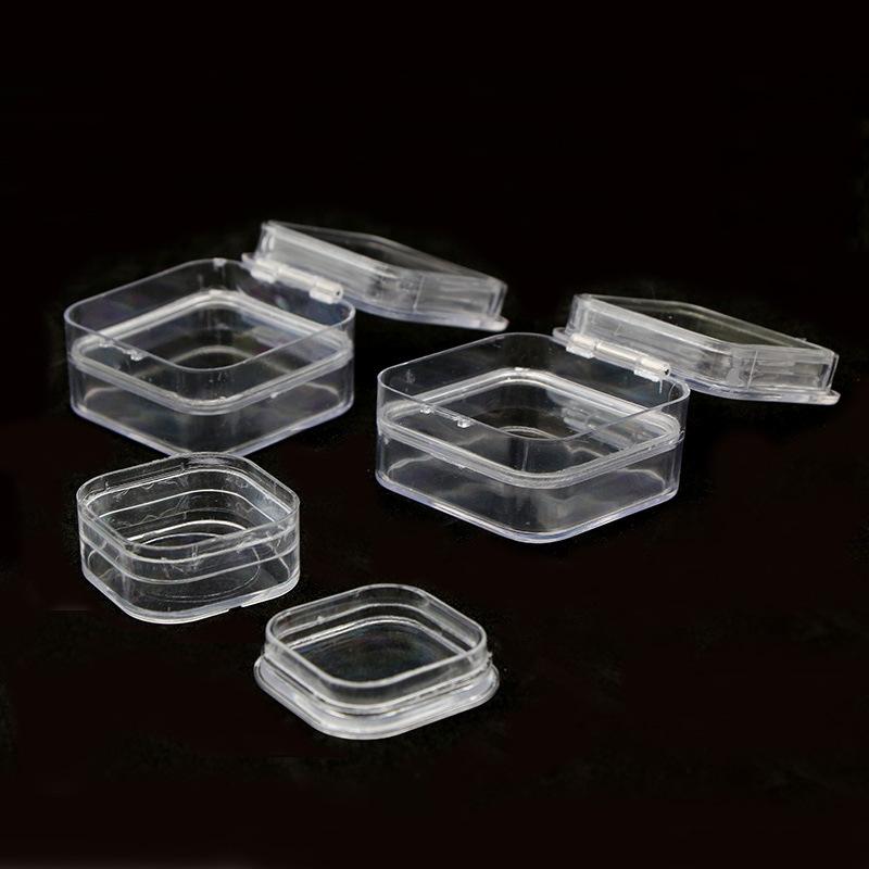 Plastic Transparent Dental Box Denture Storage Box With Film Membrane Colorful Hinge For Crown And Bridges