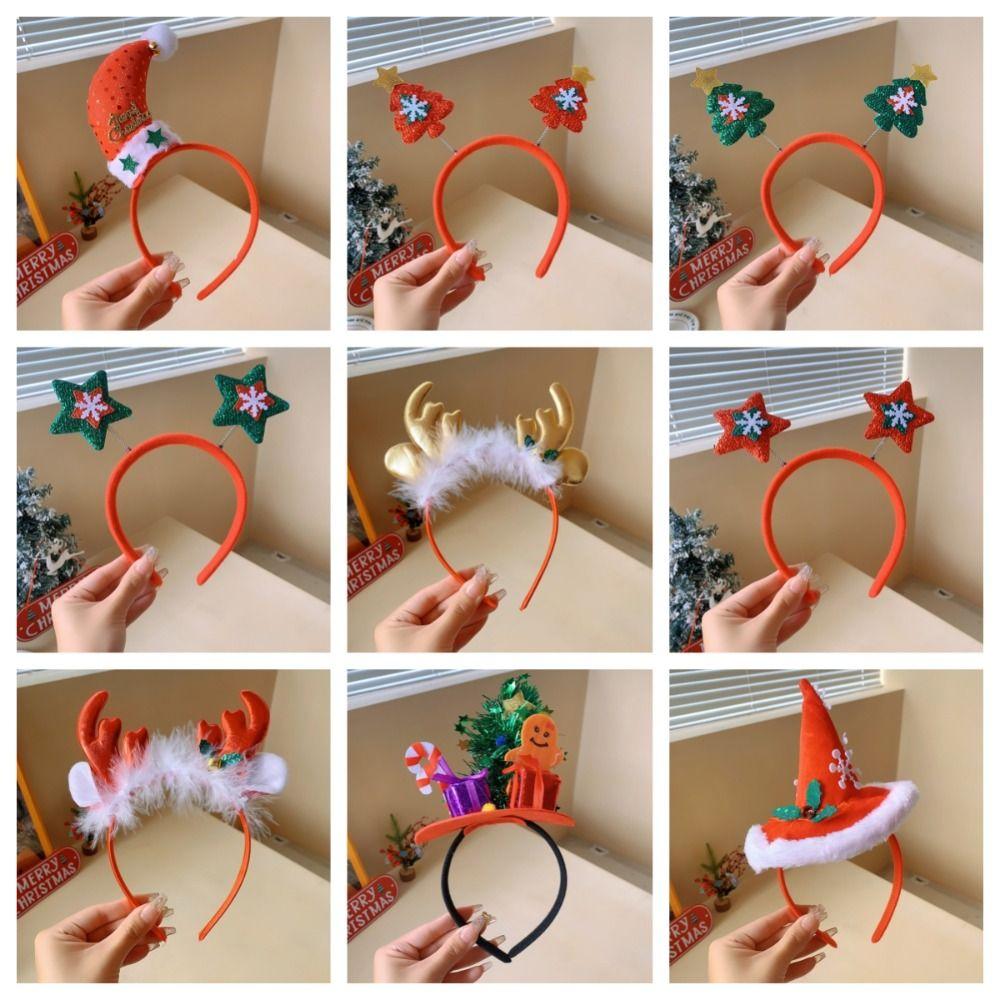 Hairpin Christmas Headband Xmas Antler Hair Clip Creative Santa Claus Hair Hoop  Outdoor