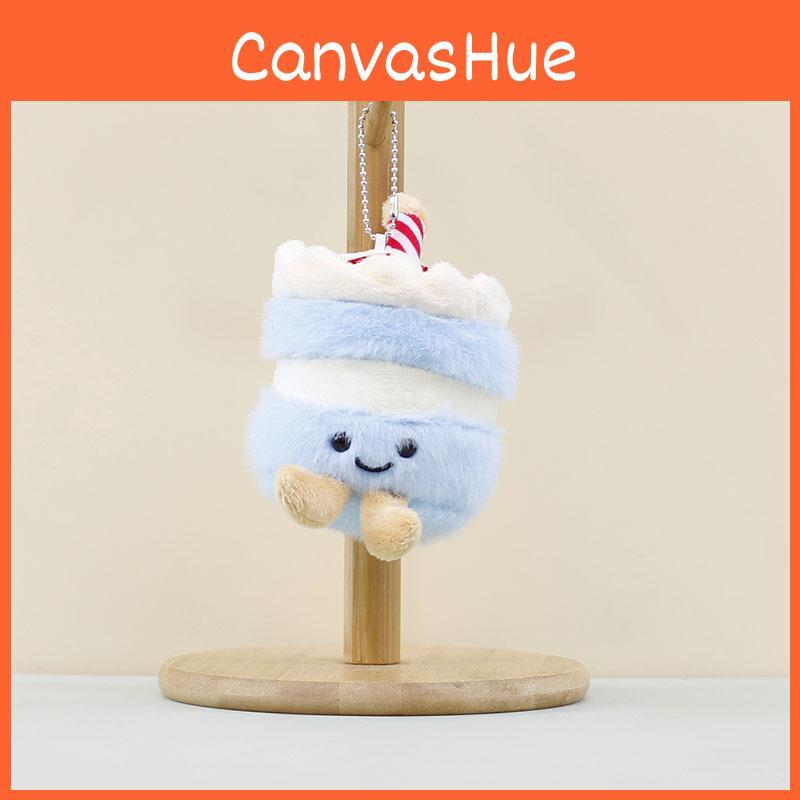 Cute Cake Candle Keychain Cartoon Girl Kids Backpack Decorative Pendant Doll