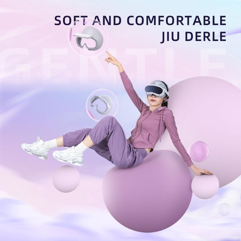 Lightproof Facial Cushion Interface Brackets for Pico 4 VR Headset Ice Cloth/PU Pads Frame Face Cushion Pads Accessory