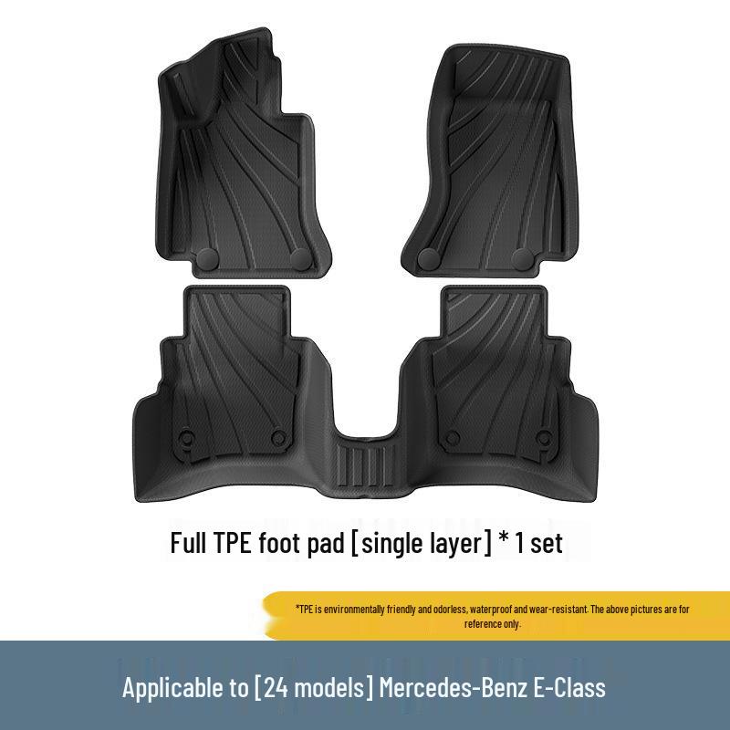 Custom TPE Floor Mats for Mercedes-Benz E-Class Long Wheelbase (24 Models) with Trunk Mat