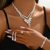 Zircon Necklace, Earrings, Bracelets, Rings, Party Wedding Dress, Accessories, Popular For Holiday Wear