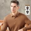 Antonio Men's Wool-Cotton Blend Pique Long-Sleeve Polo